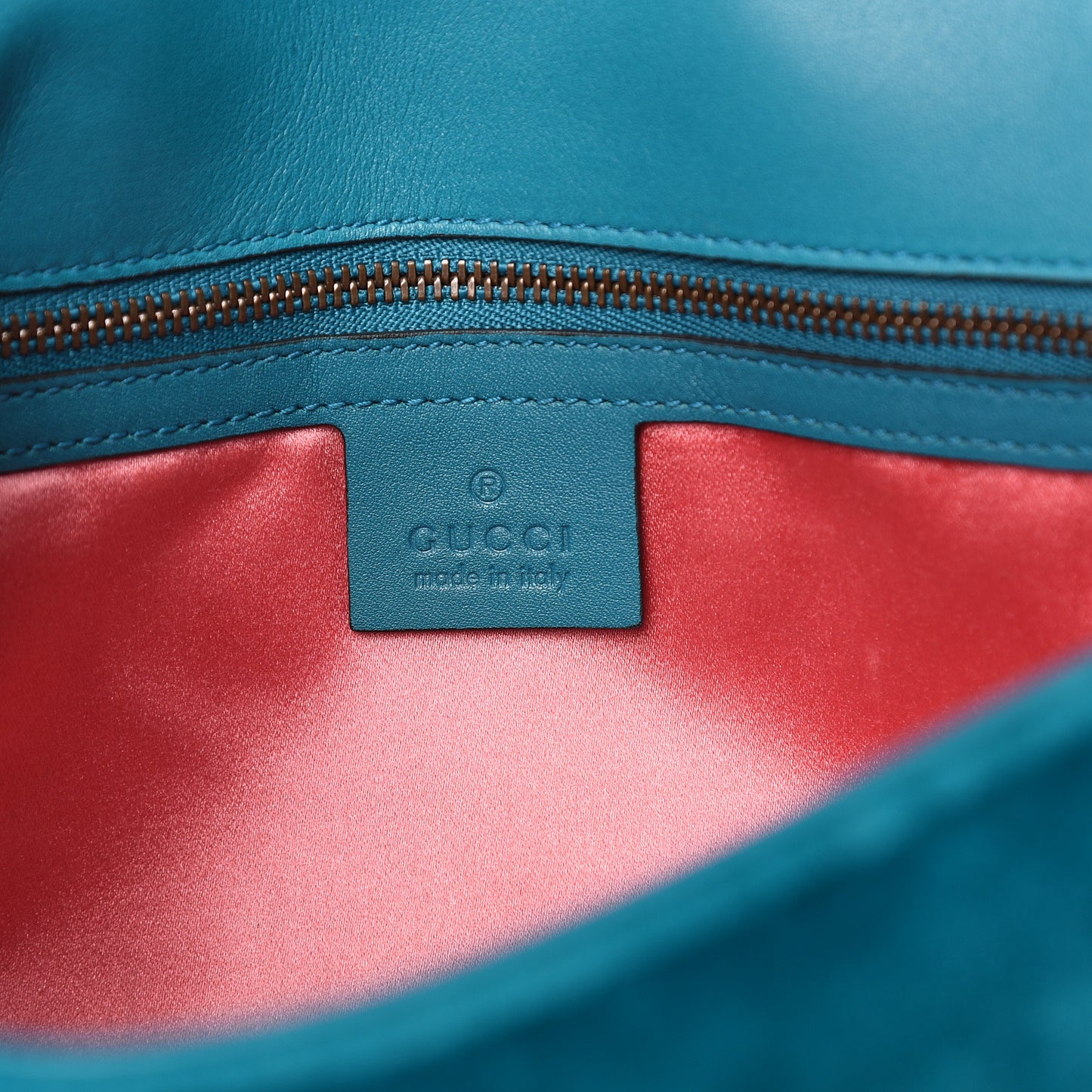 Velvet Matelasse Small GG Marmont Shoulder Bag Pavone Cyan
