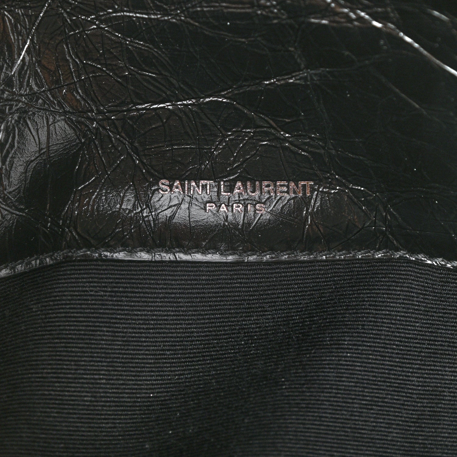 Saint Laurent Crinkled Lambskin Matelasse Monogram Baby Niki Chain Satchel Black 6 of 12