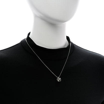 David Yurman Sterling Silver Diamond Prasiolite 10mm Petite Cable Wrap Pendant Necklace 2 of 5