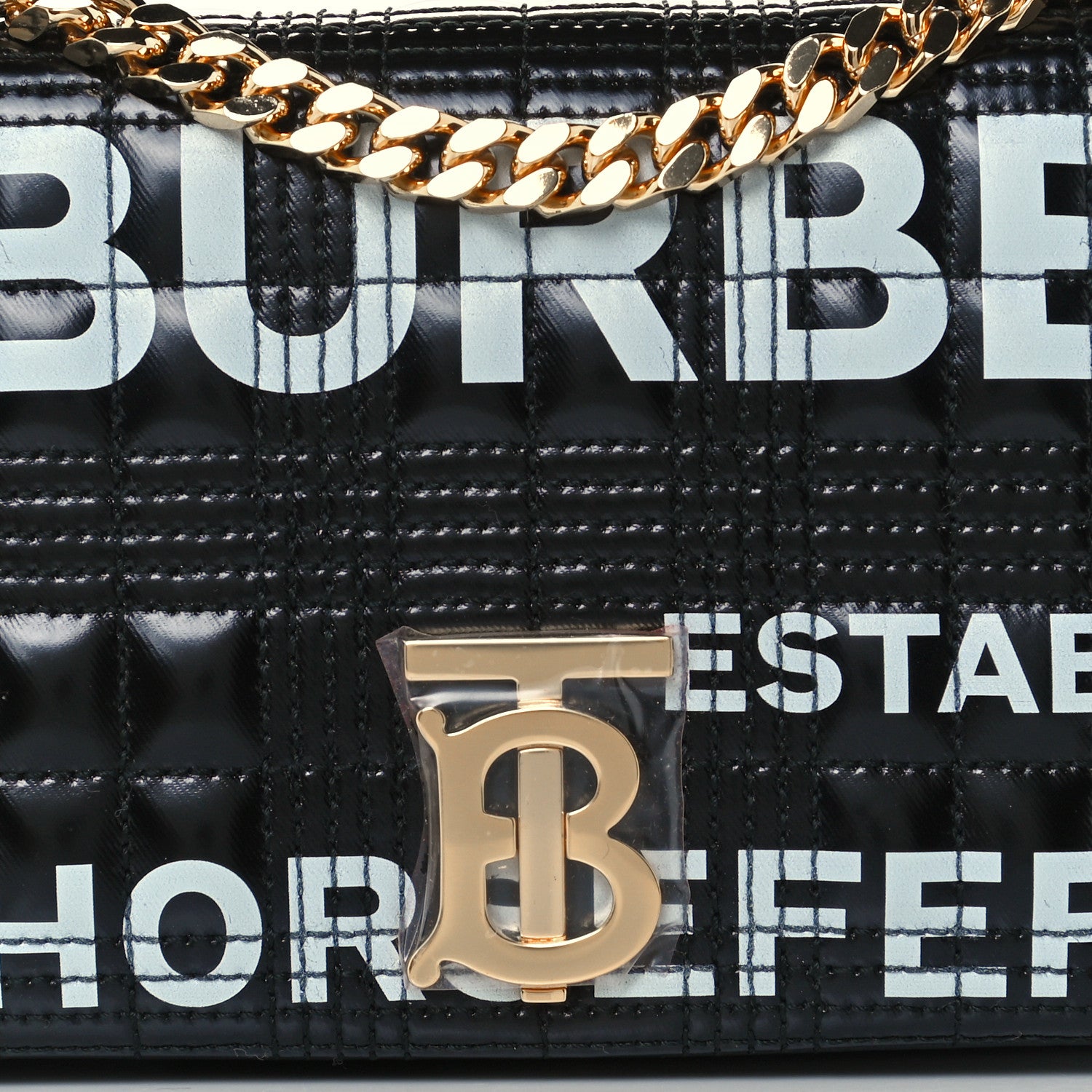 Burberry Patent Quilted Horseferry Print Small Lola Bag Black 8 of 10