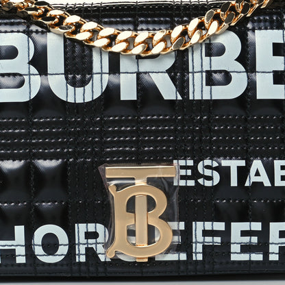 Burberry Patent Quilted Horseferry Print Small Lola Bag Black 8 of 10