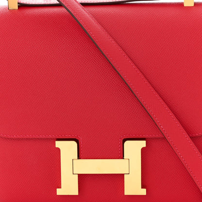 Hermes Epsom Constance 24 Rouge Casaque 8 of 11