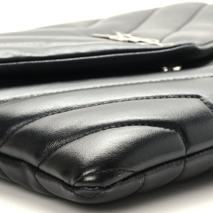 Saint Laurent Calfskin Y Quilted Monogram Loulou Flap Bag Black 9 of 10