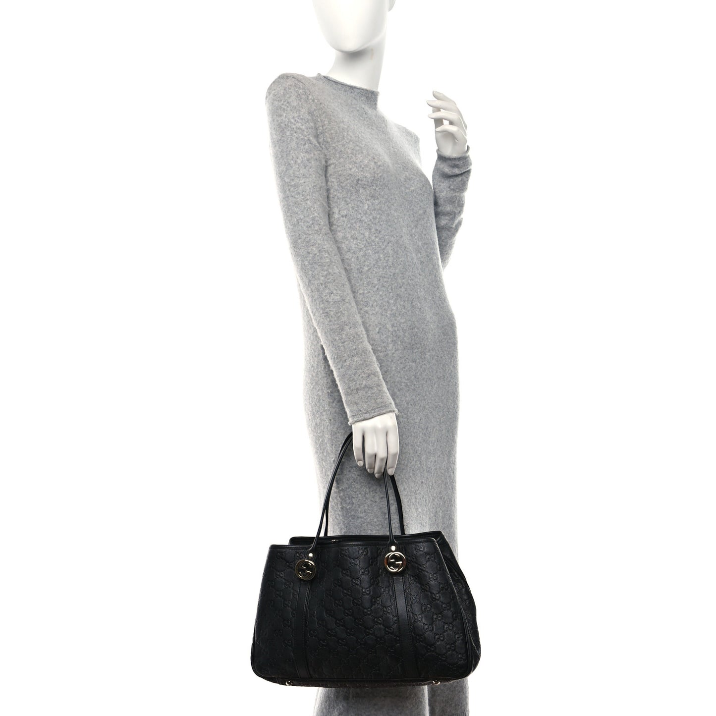 Guccissima Medium GG Twins Tote Black