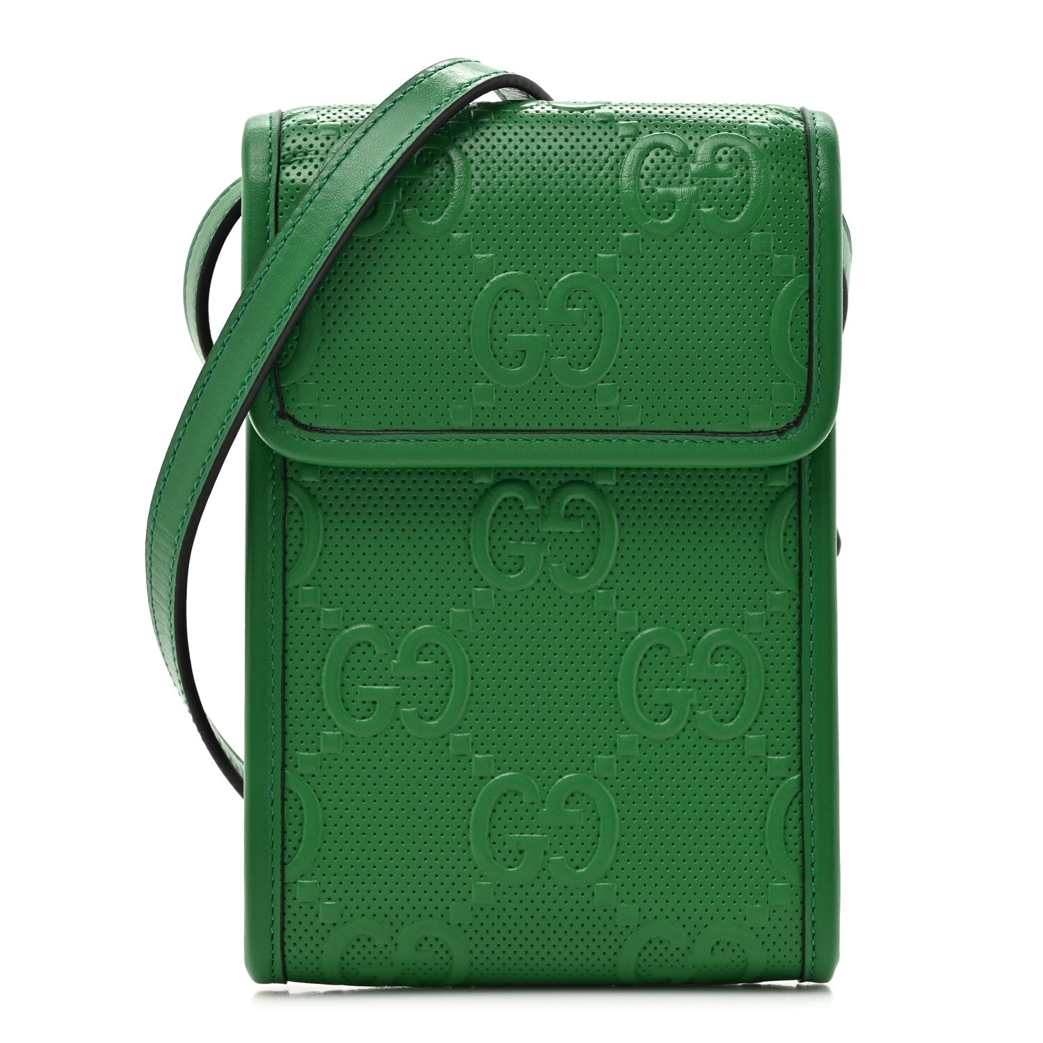 Gucci Calfskin GG Tennis Embossed Mini Crossbody Bag New Shamarock 1 of 10
