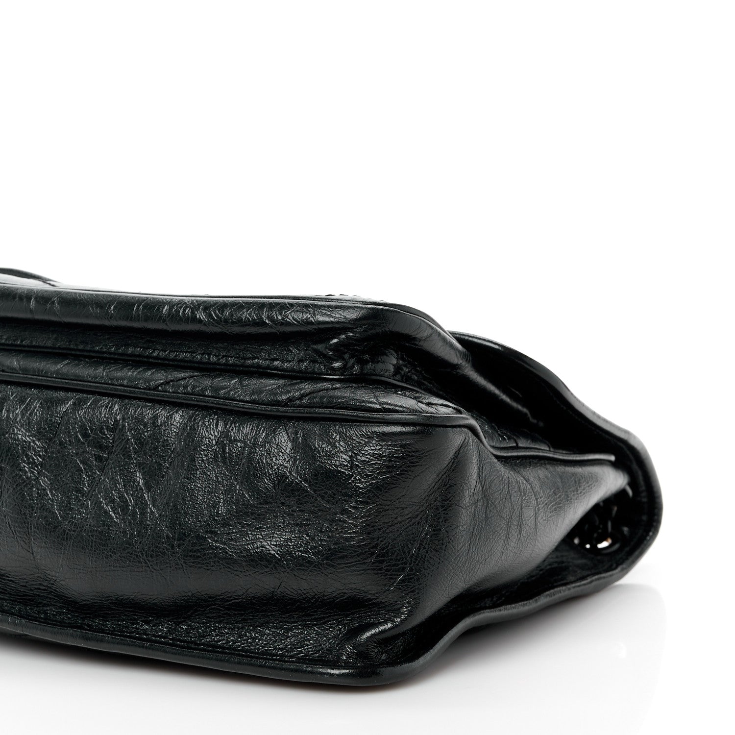 Saint Laurent Crinkled Calfskin Matelasse Monogram Medium Niki Chain Satchel Black 11 of 15