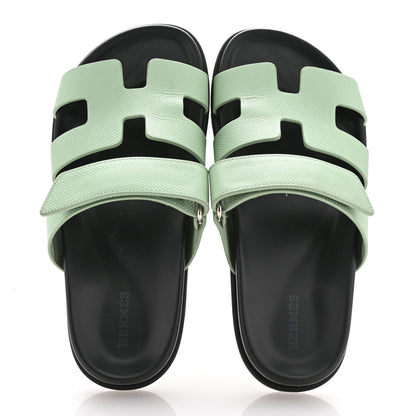 Hermes Epsom Womens Chypre Sandals 36.5 Vert Jade 2 of 10