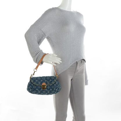 Louis Vuitton Monogram Denim Mini Pleaty Blue 2 of 8