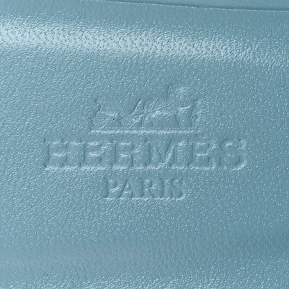 Hermes Box Calfskin Oran Sandals 37 36 Light Bleu 8 of 10