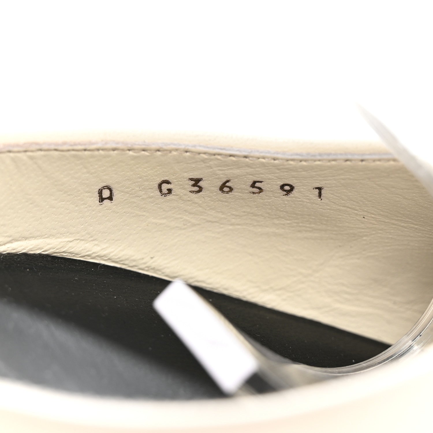 Chanel Lambskin Grosgrain Cap Toe Logo Ankle Strap Pumps 36.5 White Black 6 of 9