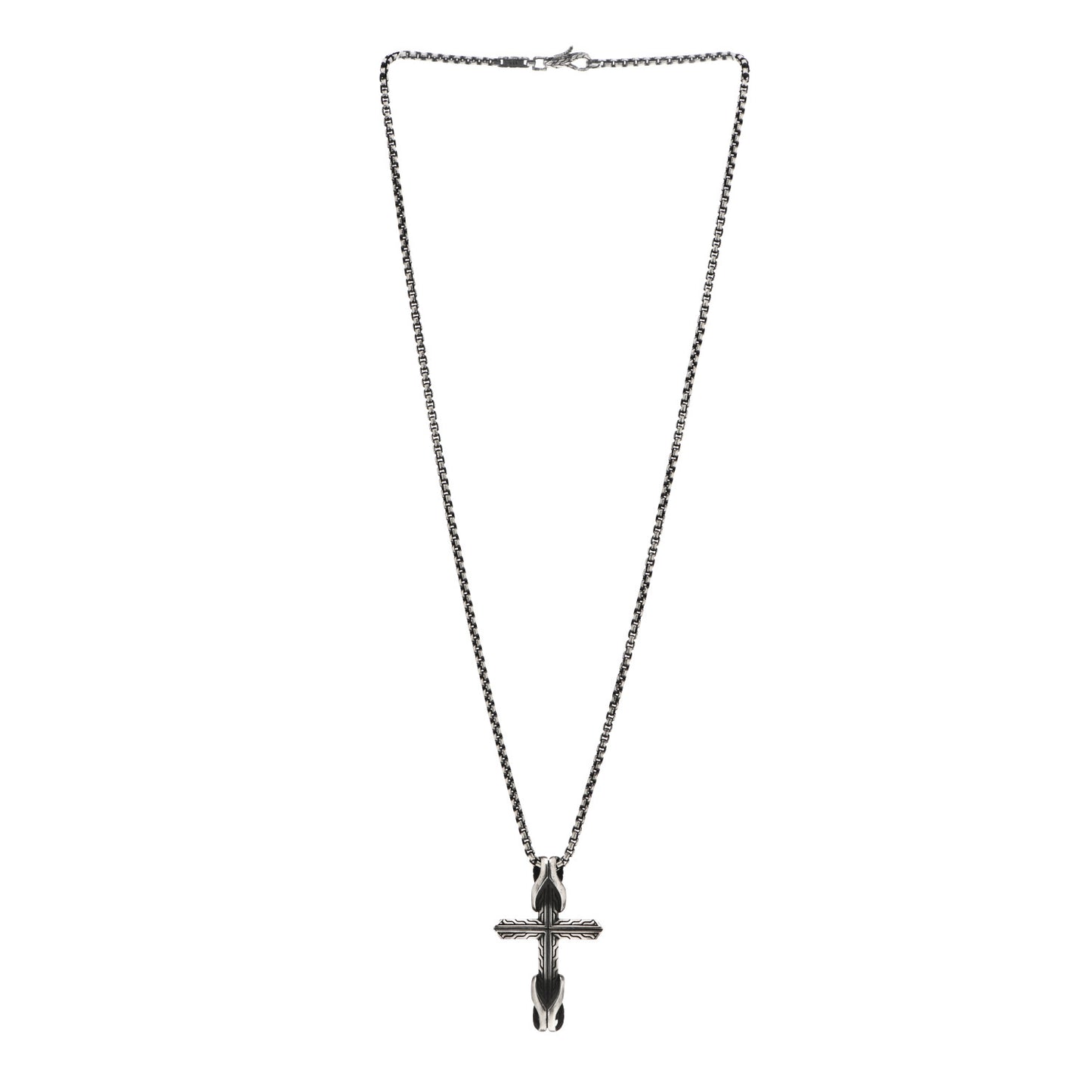 Sterling Silver Asli Classic Chain Link Cross Pendant Necklace