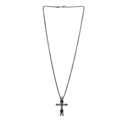 John Hardy Sterling Silver Asli Classic Chain Link Cross Pendant Necklace 3 of 4