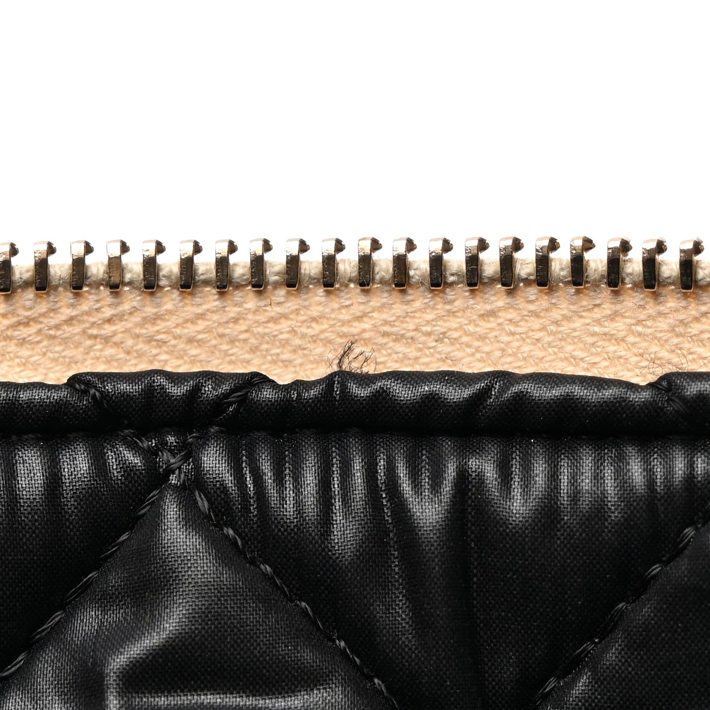 Metallic Goatskin Lambskin Medium Boy Cosmetic Case Black Gold