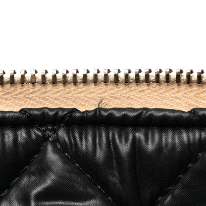 Chanel Metallic Goatskin Lambskin Medium Boy Cosmetic Case Black Gold 8 of 14