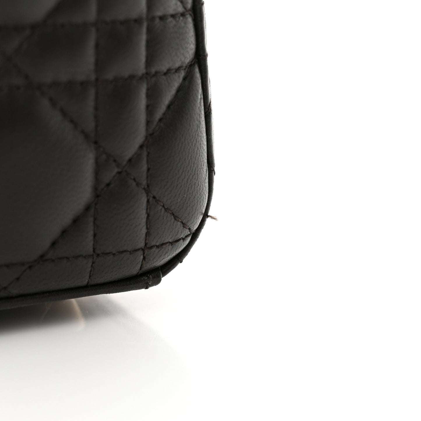 Lambskin Cannage Small Lucky Badges My Lady Dior Dark Grey