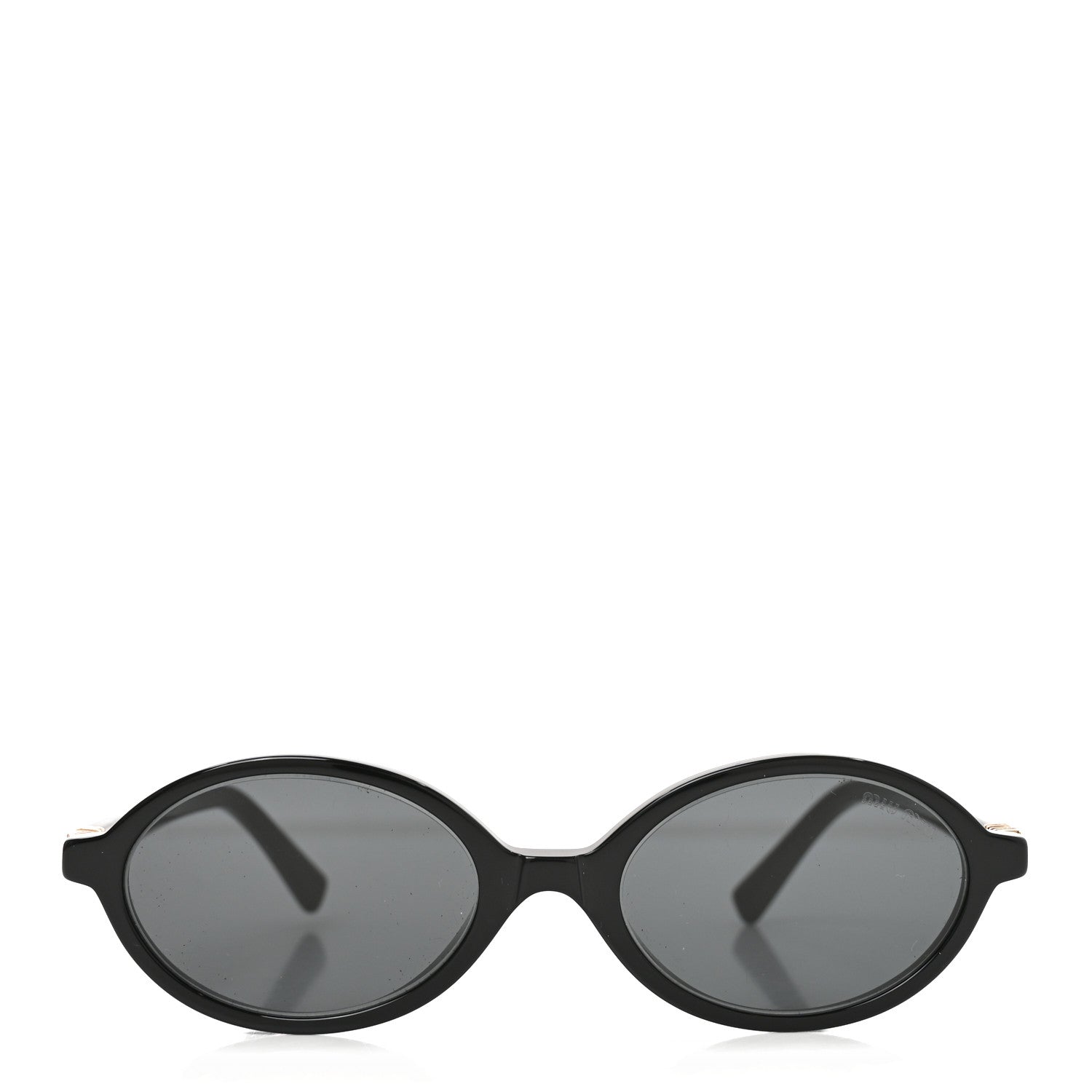 Miu Miu Acetate Oval Regard Sunglasses SMU04Z Black 2 of 7