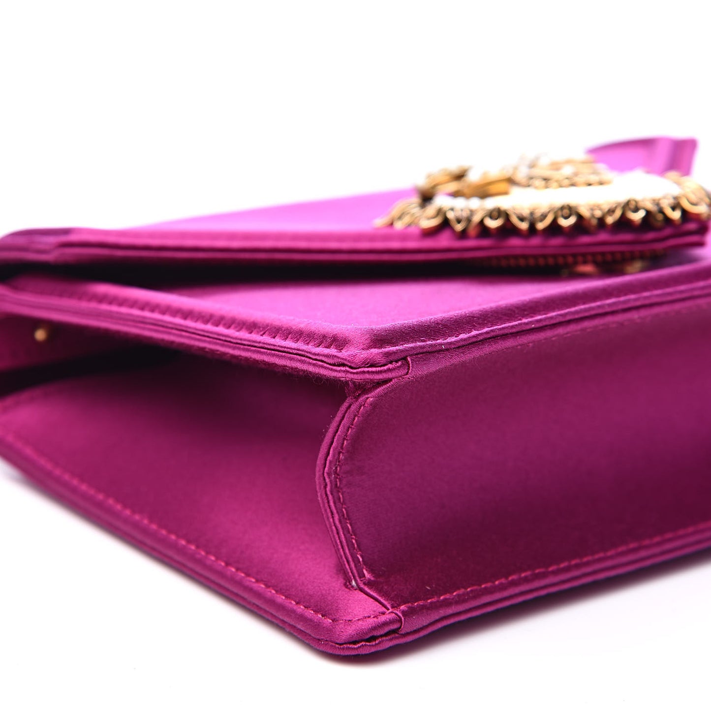 Silk Small Devotion Envelope Top Handle Bag Fuchsia