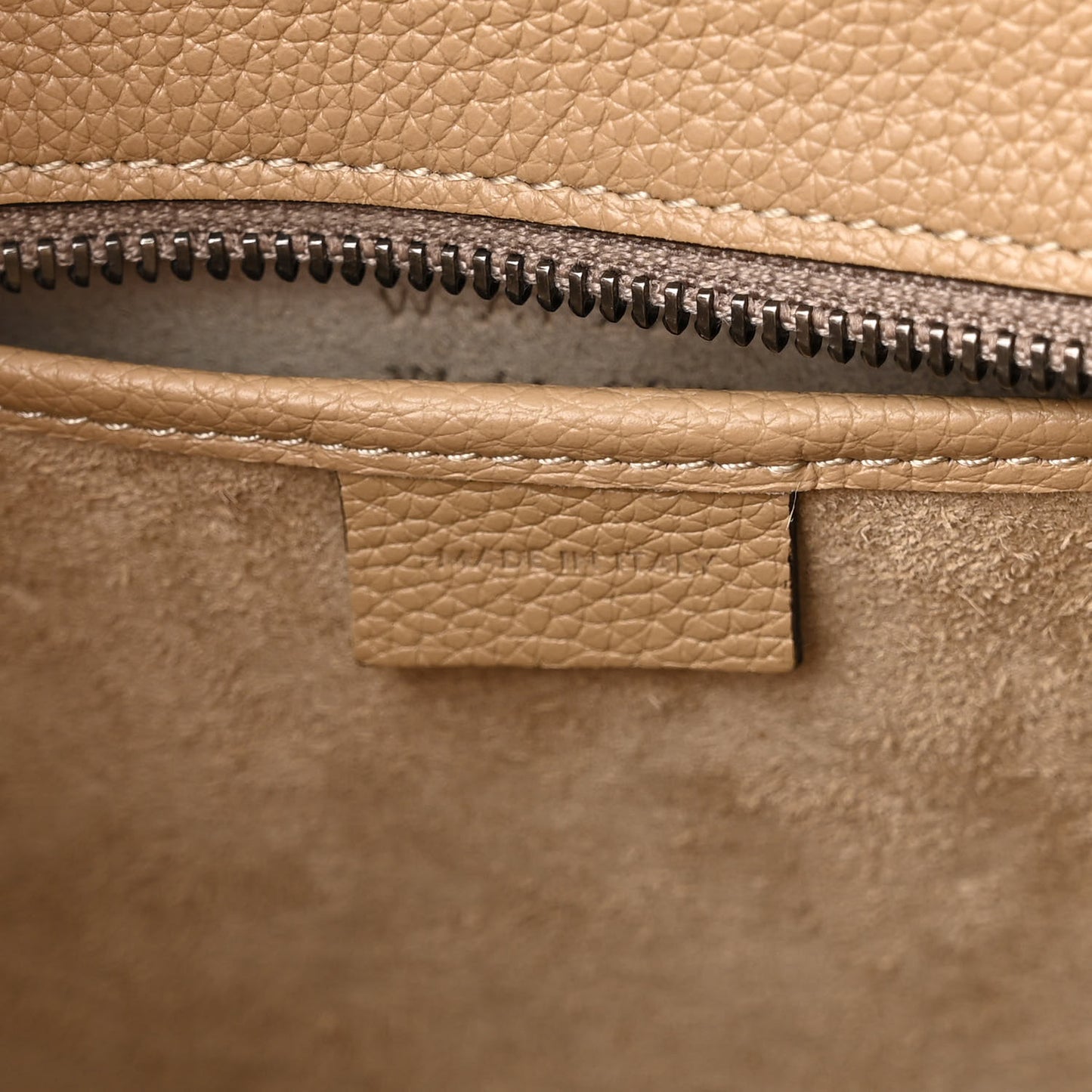 Drummed Calfskin Nano Luggage Dune