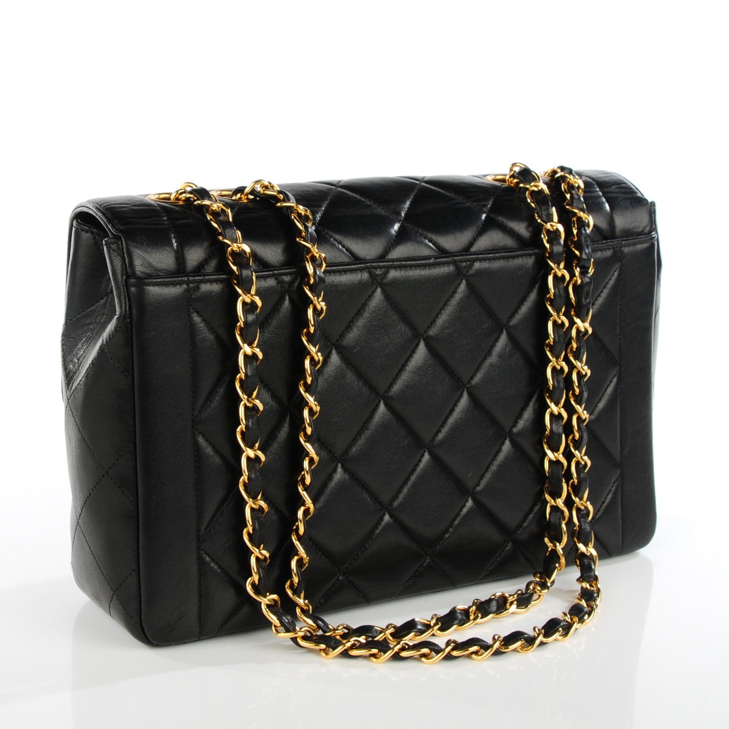 Chanel Lambskin Quilted Medium Single Flap Black 3 of 9