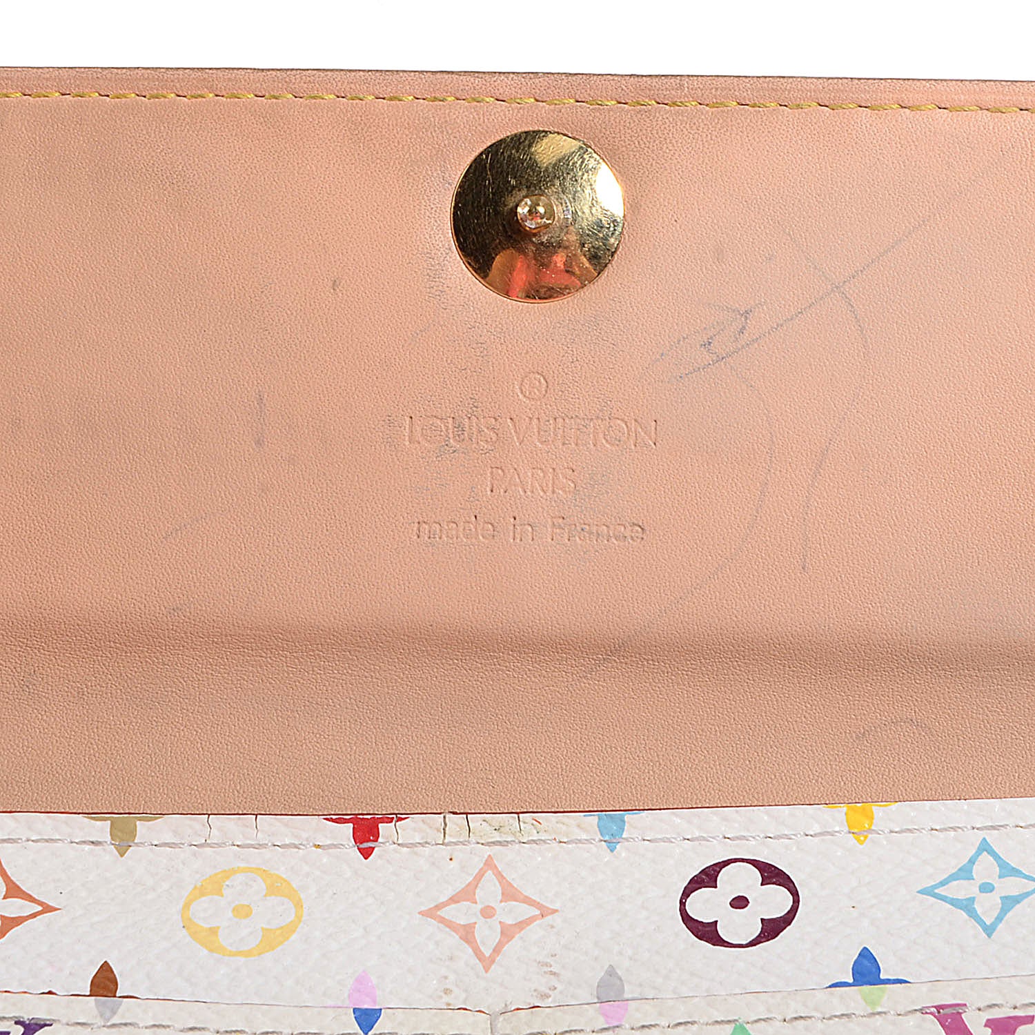 Louis Vuitton Monogram Multicolor Sarah Wallet White 5 of 8