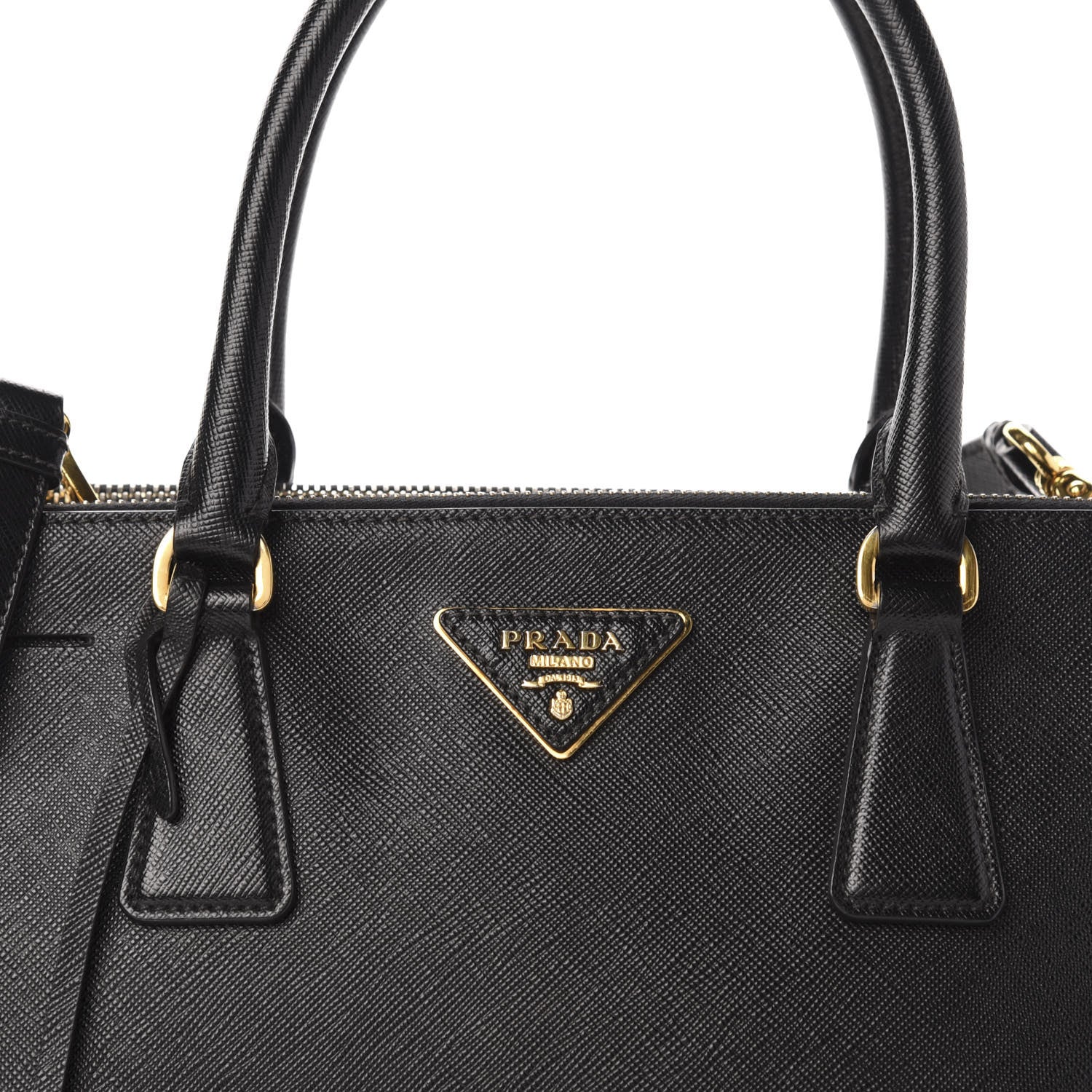 Prada Saffiano Small Galleria Double Zip Tote Black 16 of 16