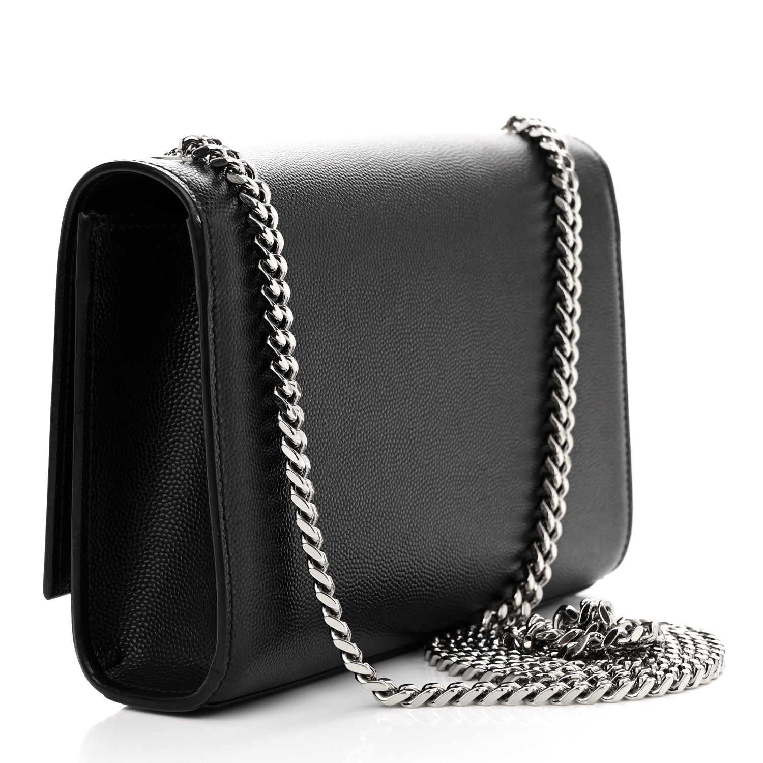 Saint Laurent Grain De Poudre Small Monogram Kate Satchel Black 3 of 13