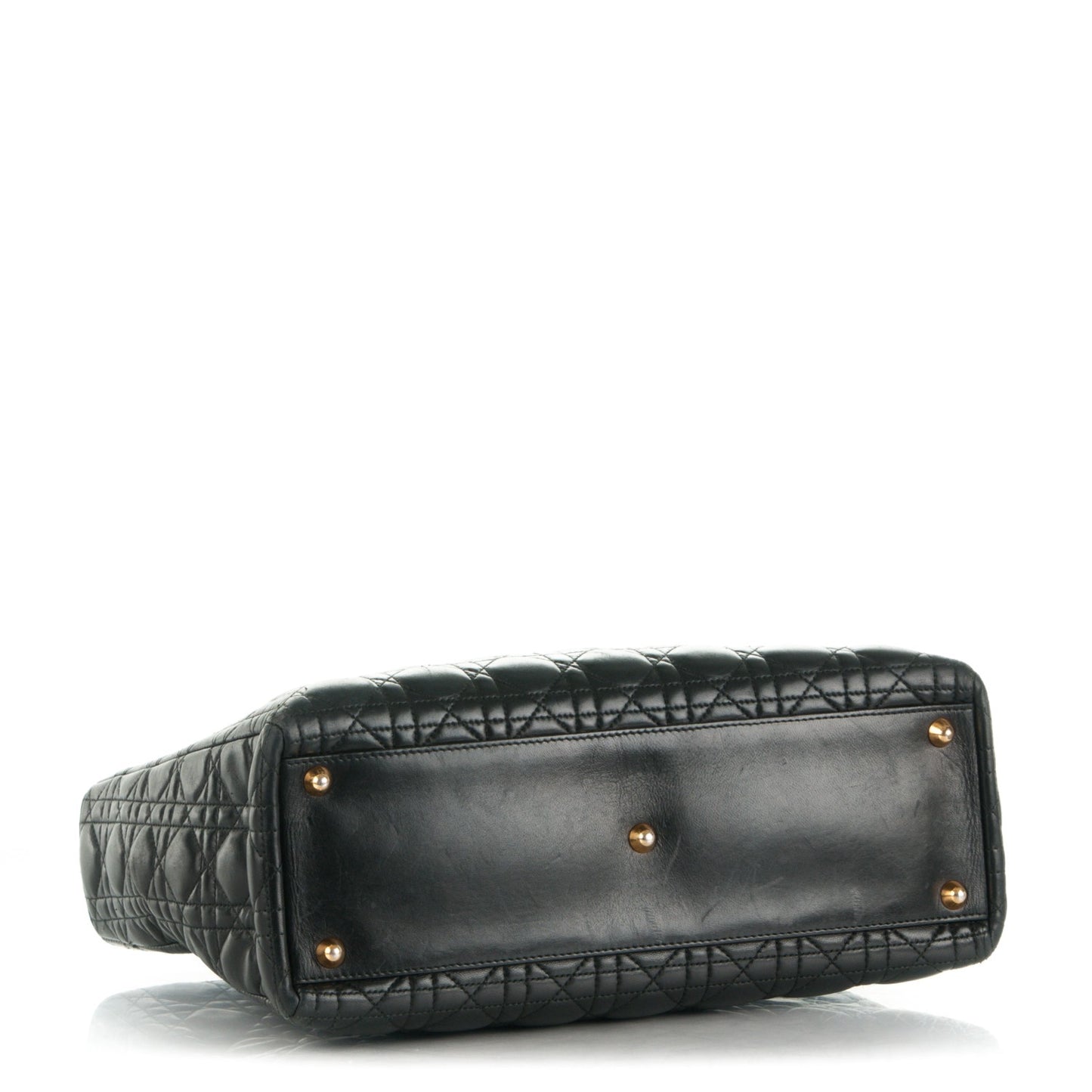 Lambskin Cannage Large Lady Dior Black