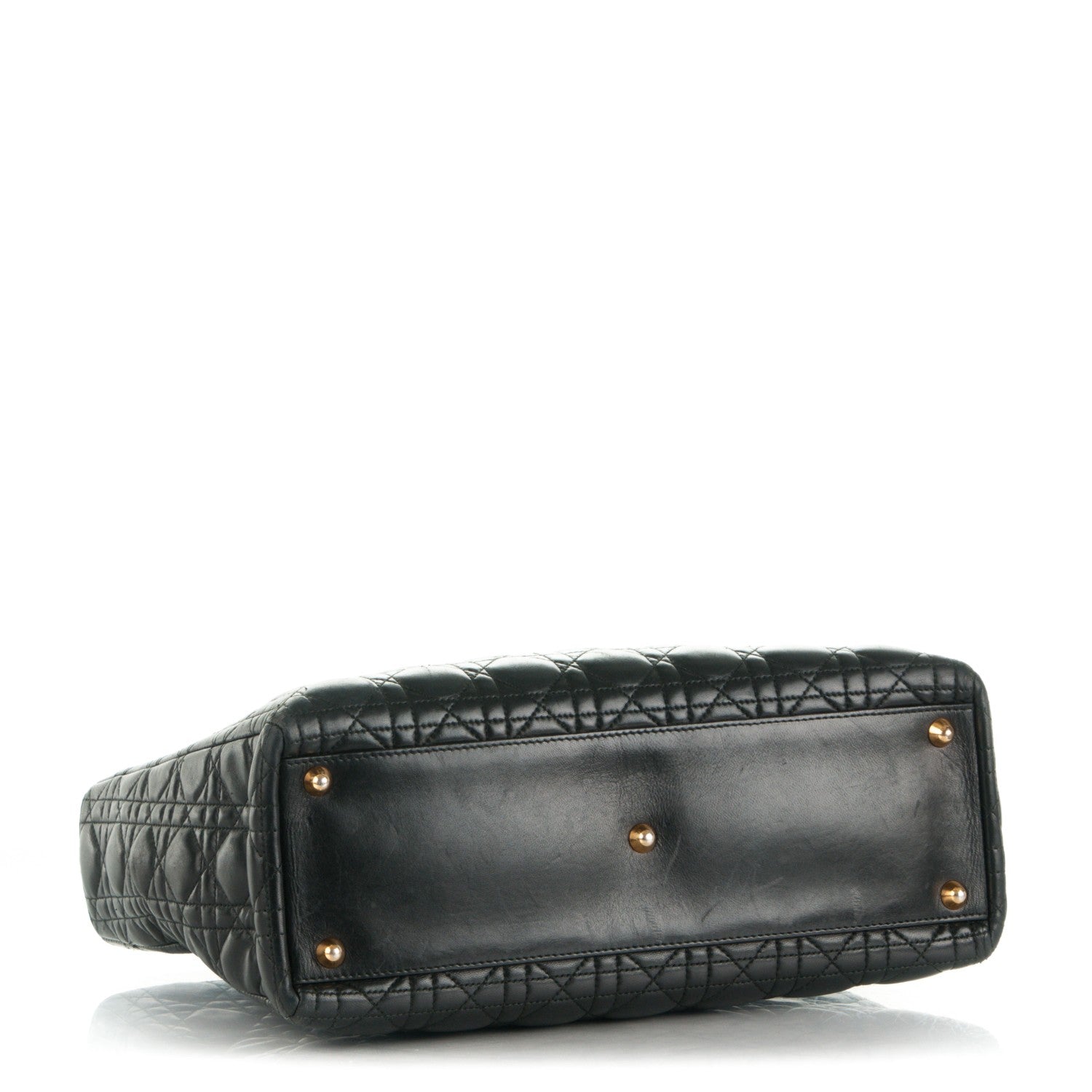 Christian Dior Lambskin Cannage Large Lady Dior Black 4 of 11