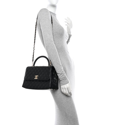 Chanel Caviar Quilted Small Coco Chain Handle Flap Black 2 of 11