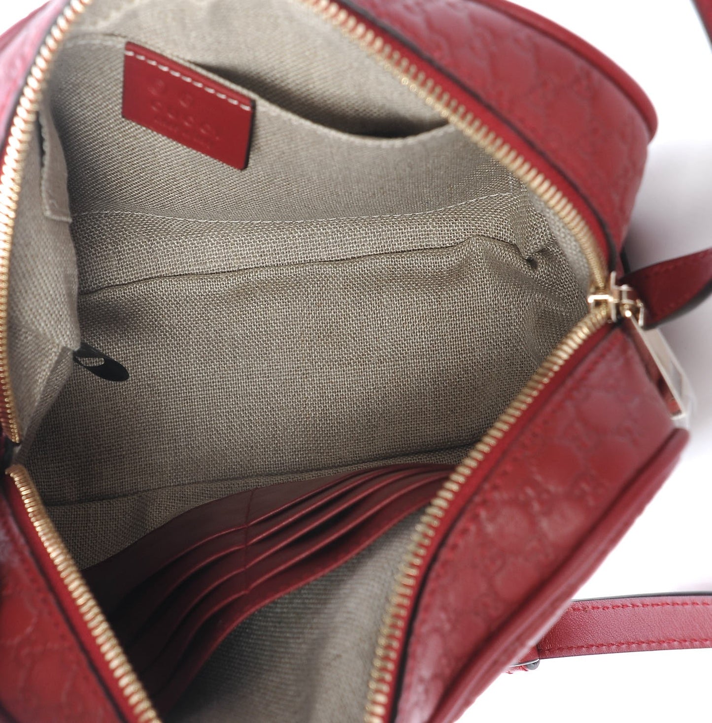 Microguccissima Mini Bree Messenger Bag Red