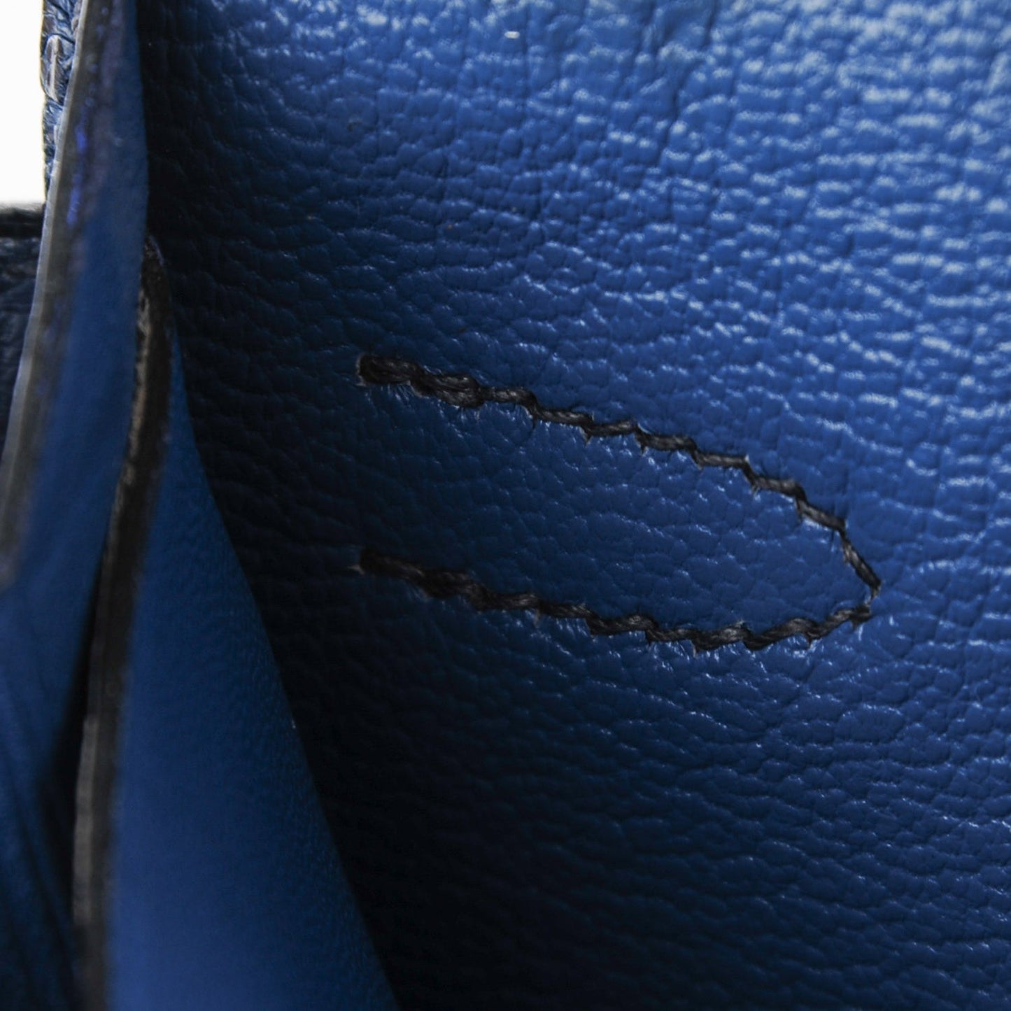 Ostrich Kelly Longue Wallet Bleu Roi