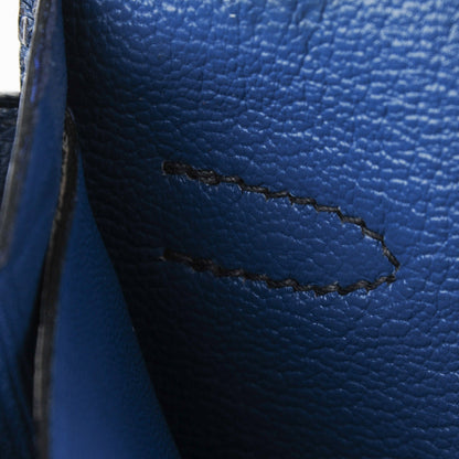 Hermes Ostrich Kelly Longue Wallet Bleu Roi 8 of 16