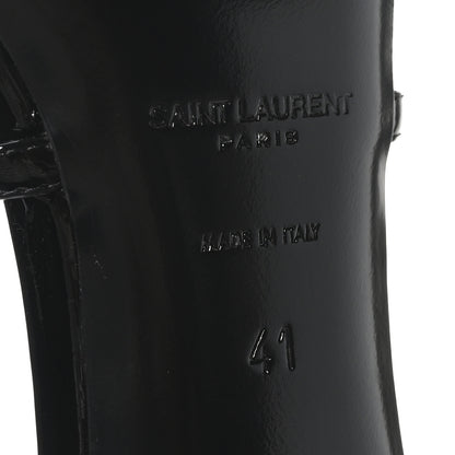 Saint Laurent Patent Cassandra 100 Ankle Strap Sandals 41 Black 7 of 10
