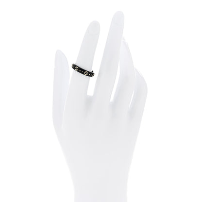 Gucci 18K Yellow Gold Synthetic Corundum Icon Ring 52 6 Black 2 of 7