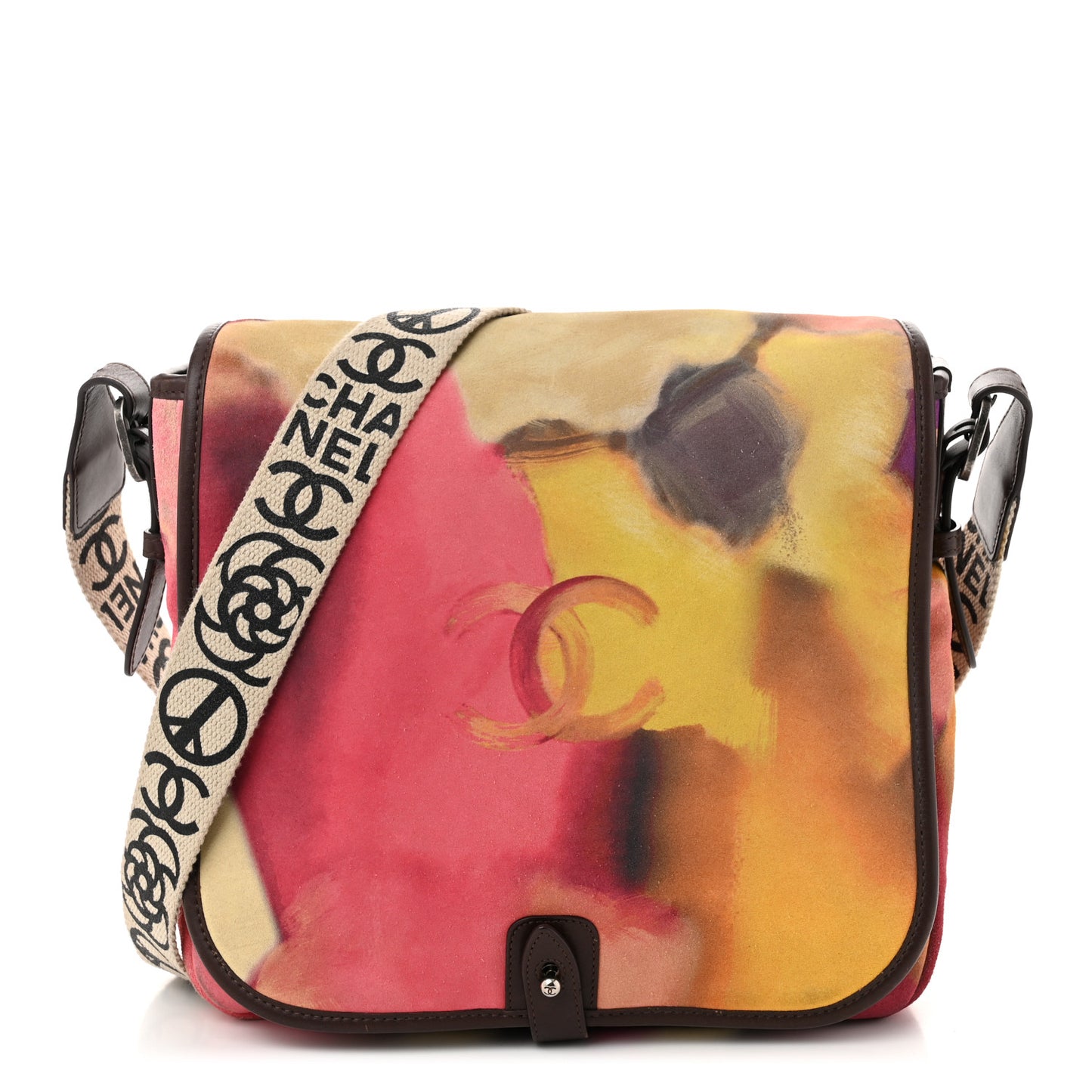 Printed Ultra Soft Lambskin Medium Flower Power Messenger