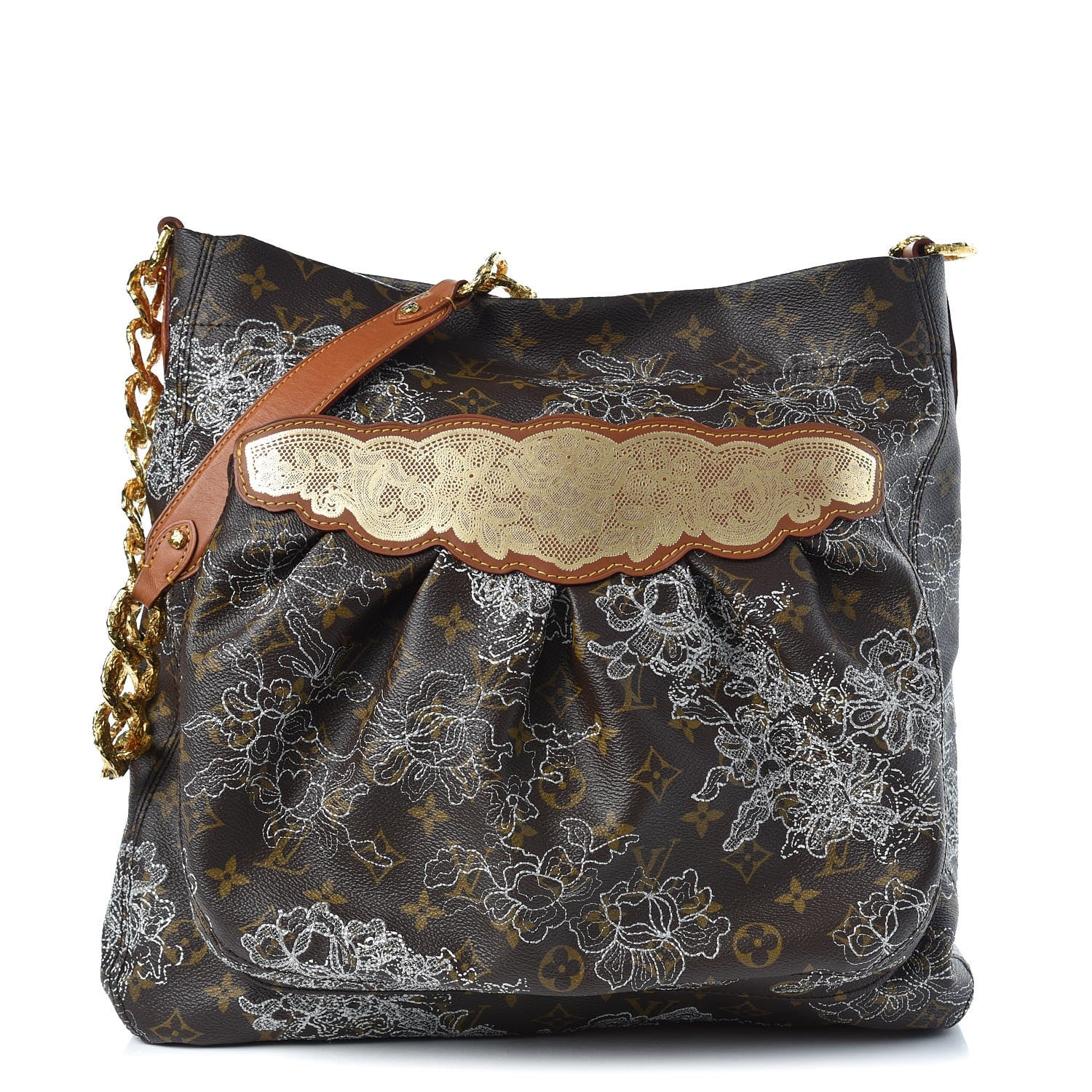 Louis Vuitton Monogram Dentelle Fersen Silver 1 of 9