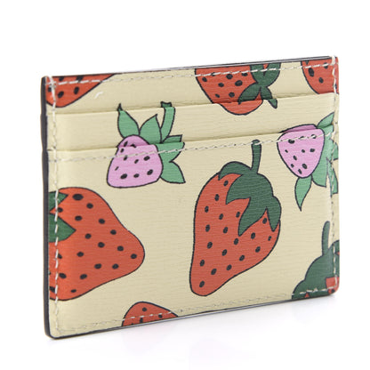 Gucci Calfskin Strawberry Print Zumi Case Case Ivory Red 3 of 8