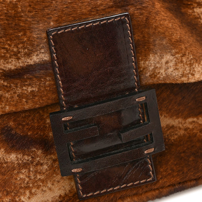 Fendi Calf Hair Zebra Print Baguette Brown 13 of 15