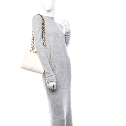 Chanel Lambskin Quilted Small Shopping Bag White 2 of 11