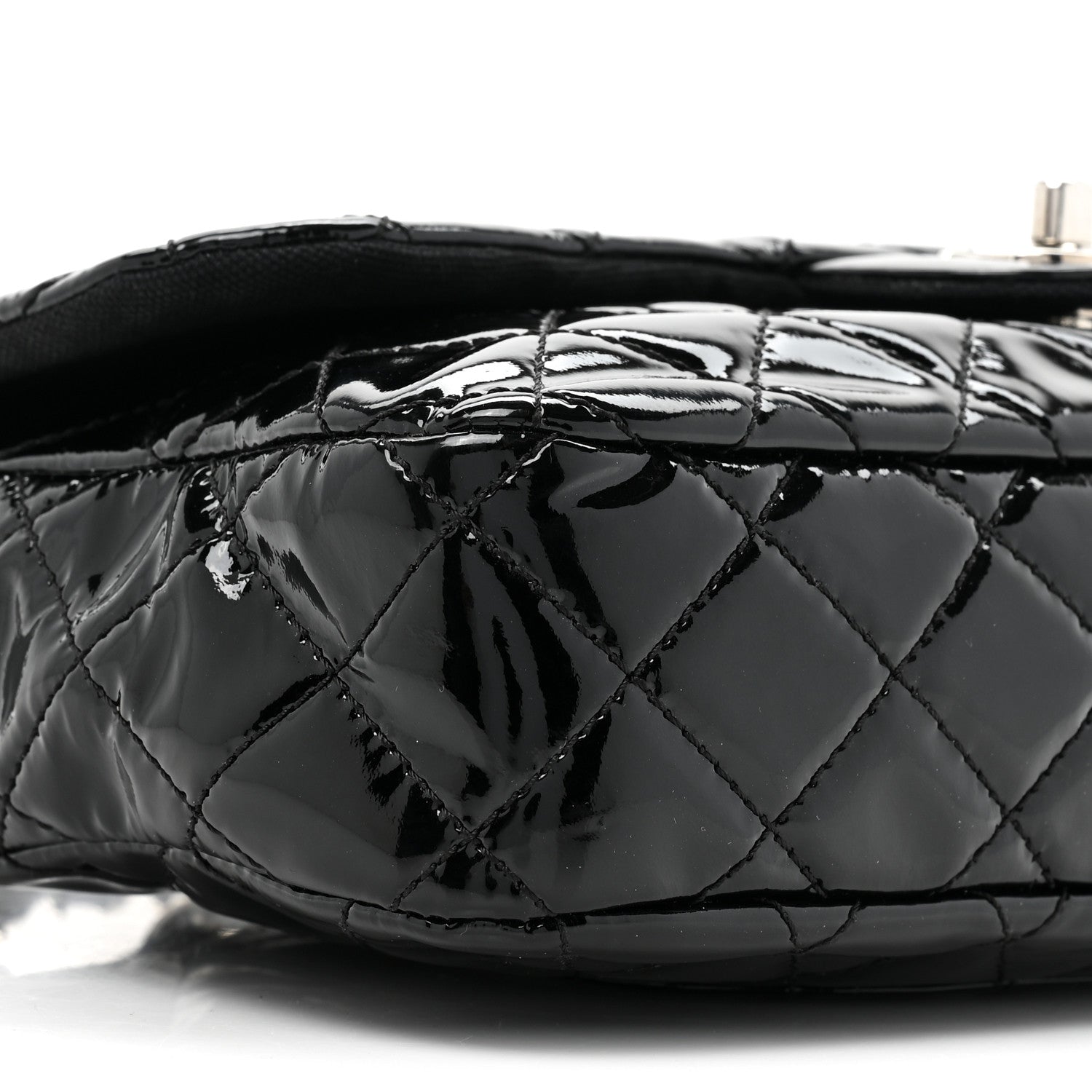 Chanel Patent Net Large La Madrague Tote Black 14 of 16