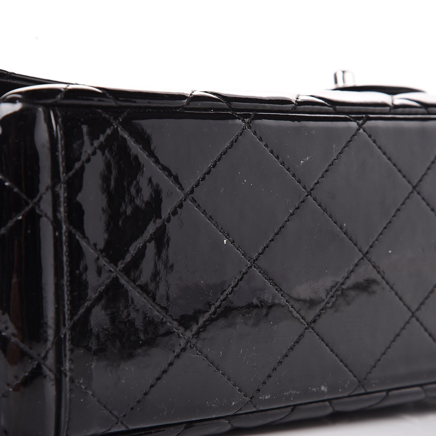 Chanel Patent Quilted Maxi Single Flap Black 9 of 10