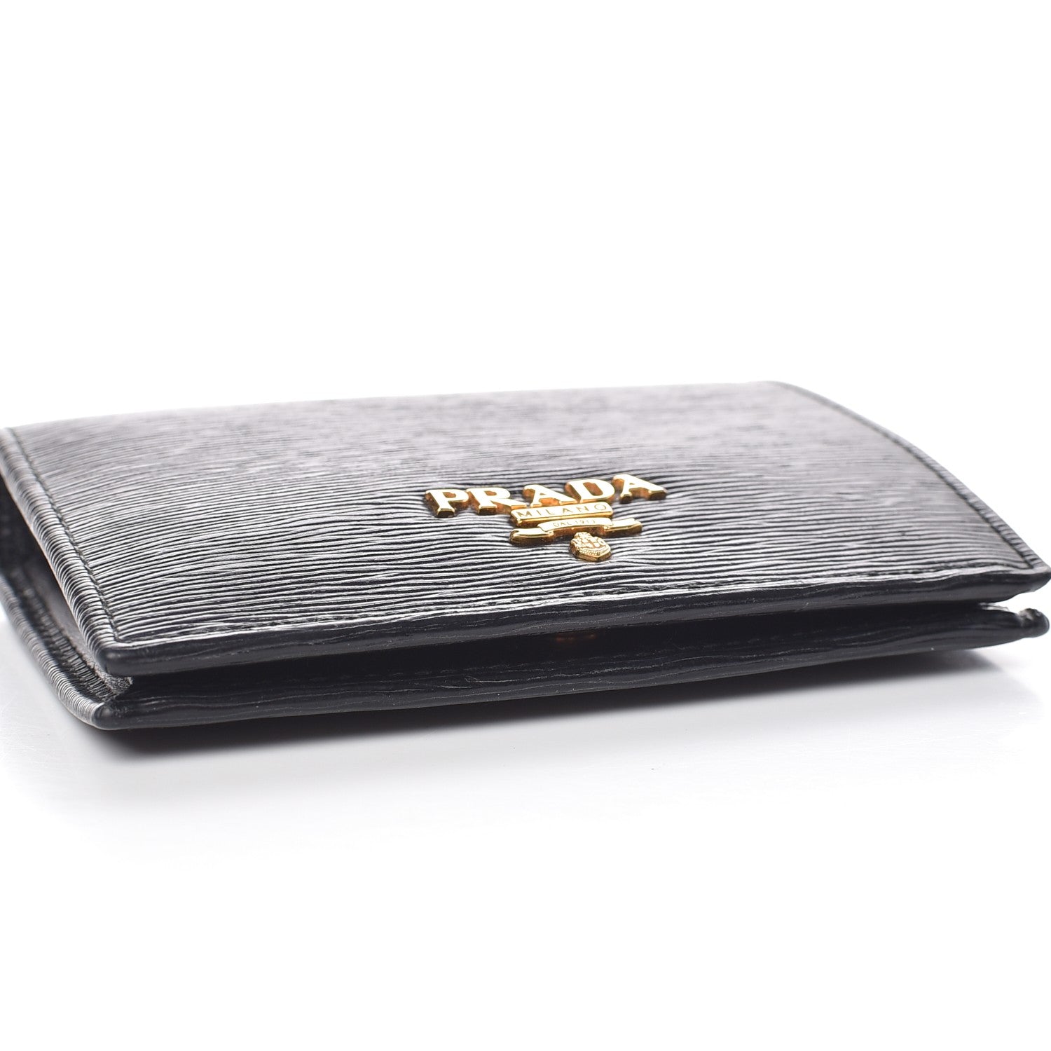 Prada Vitello Move Bi-Fold Wallet Black 8 of 9