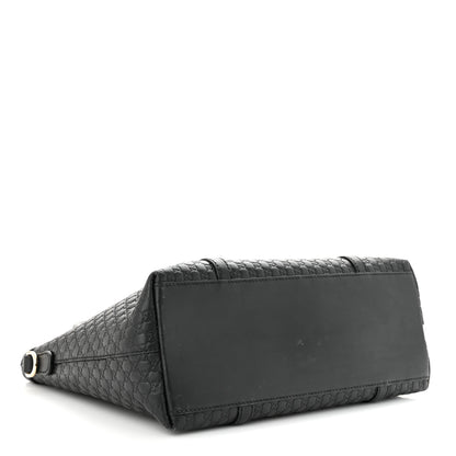 Gucci Soft Microguccissima Small Zippered Satchel Black 4 of 11