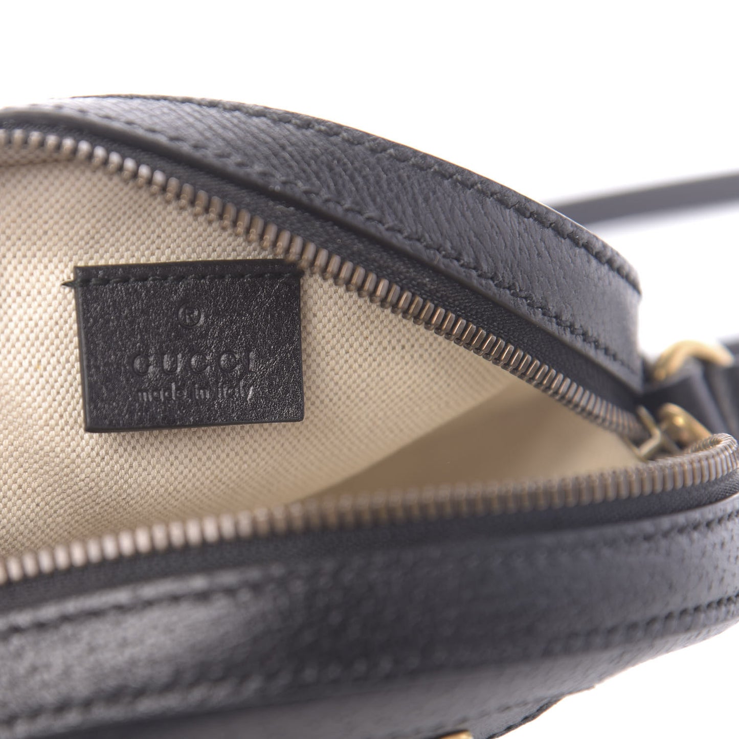 Velvet Calfskin GG Monogram Round Shoulder Bag Blue Beige