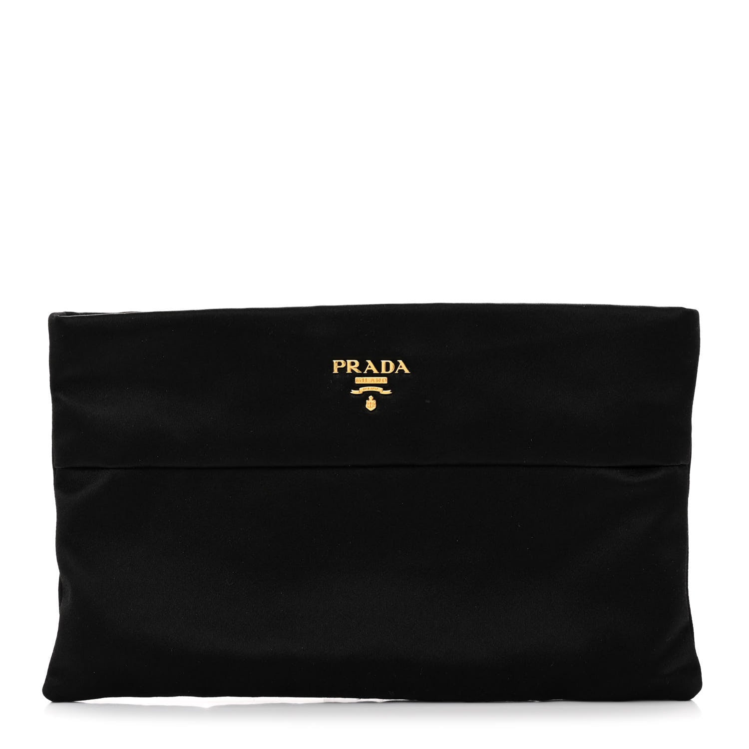 Prada Satin Raso Evening Clutch Black 1 of 10