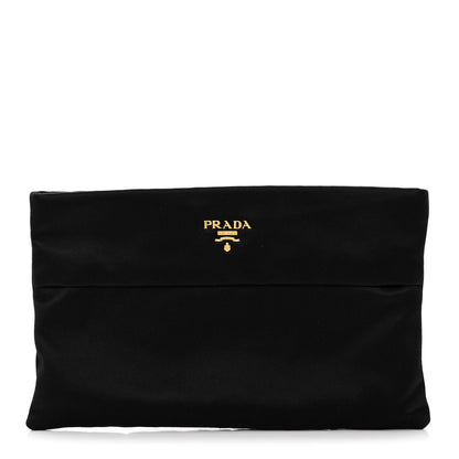 Prada Satin Raso Evening Clutch Black 1 of 10