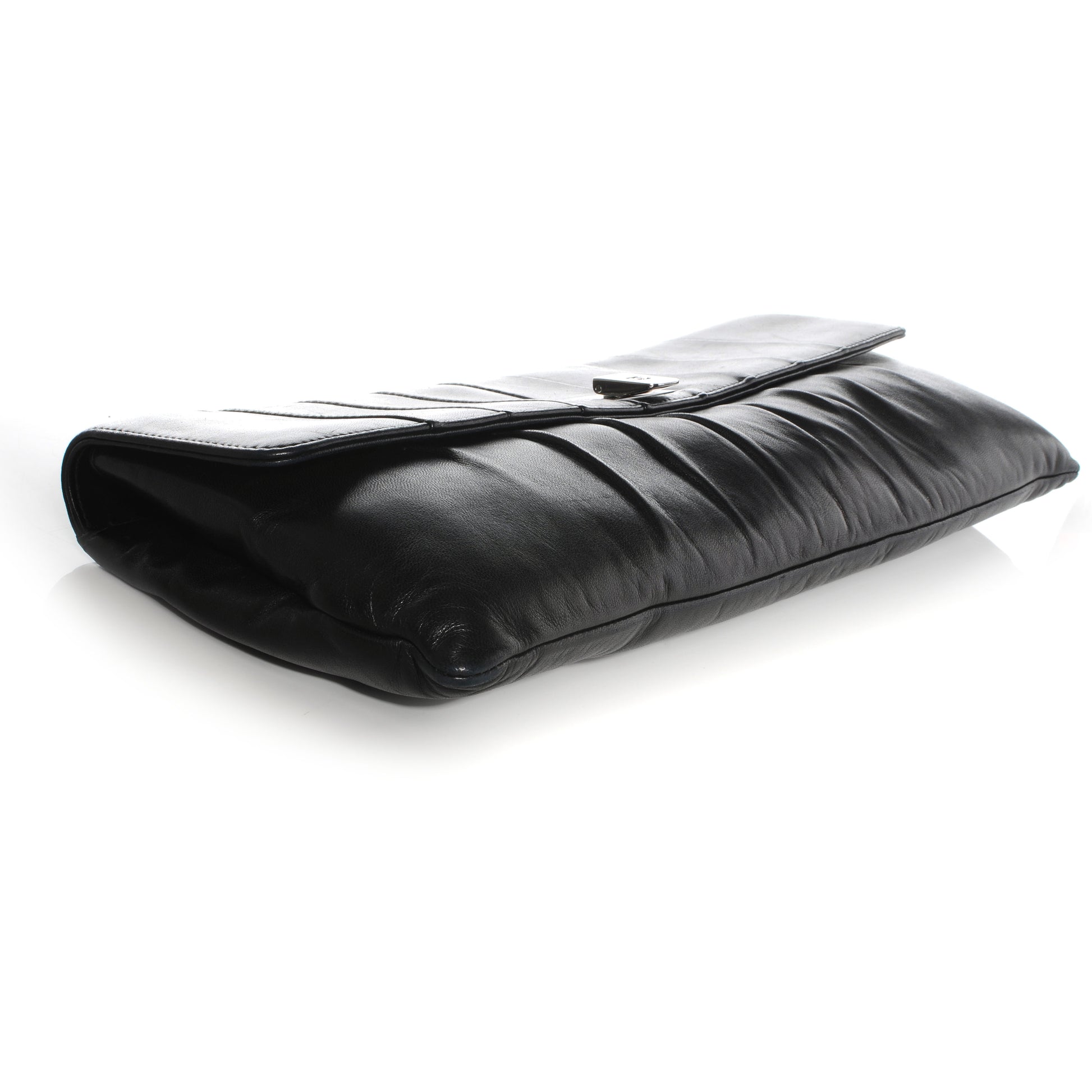Chanel Lambskin Vertical Quilted Clutch Black 4 of 8