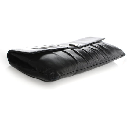 Chanel Lambskin Vertical Quilted Clutch Black 4 of 8