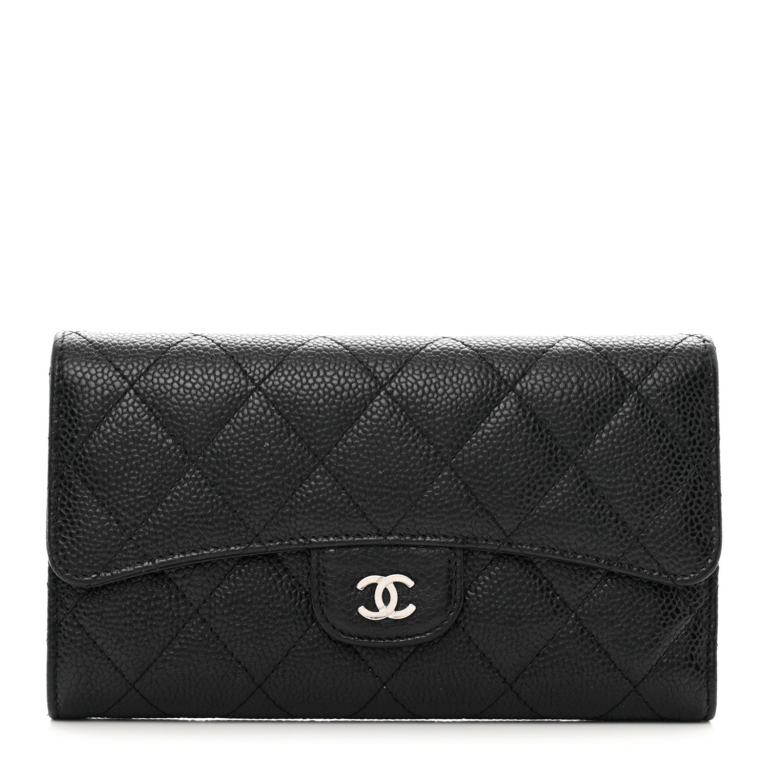 Chanel Caviar Quilted Large Flap Wallet Black 1 of 14