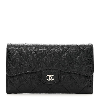 Chanel Caviar Quilted Large Flap Wallet Black 1 of 14